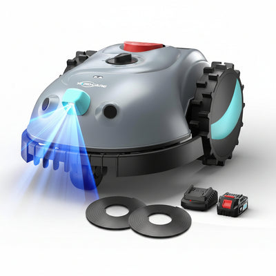 V100 Robotic Lawn Mower – Visual Navigation & Smart Obstacle Avoidance, Adjustable Cutting Height 0.8–2.4 In, Low-Noise Auto Mowing for Small Lawns up to 1,600 Sq Ft