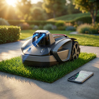 V3 Wireless Robot Lawn Mower for Small Yards, 0.15 Acre/6,400 Sq. Ft., Vision AI Obstacle Detection, One-Click Start, App Control, Auto Recharge, 42% Slope — Studio Shot